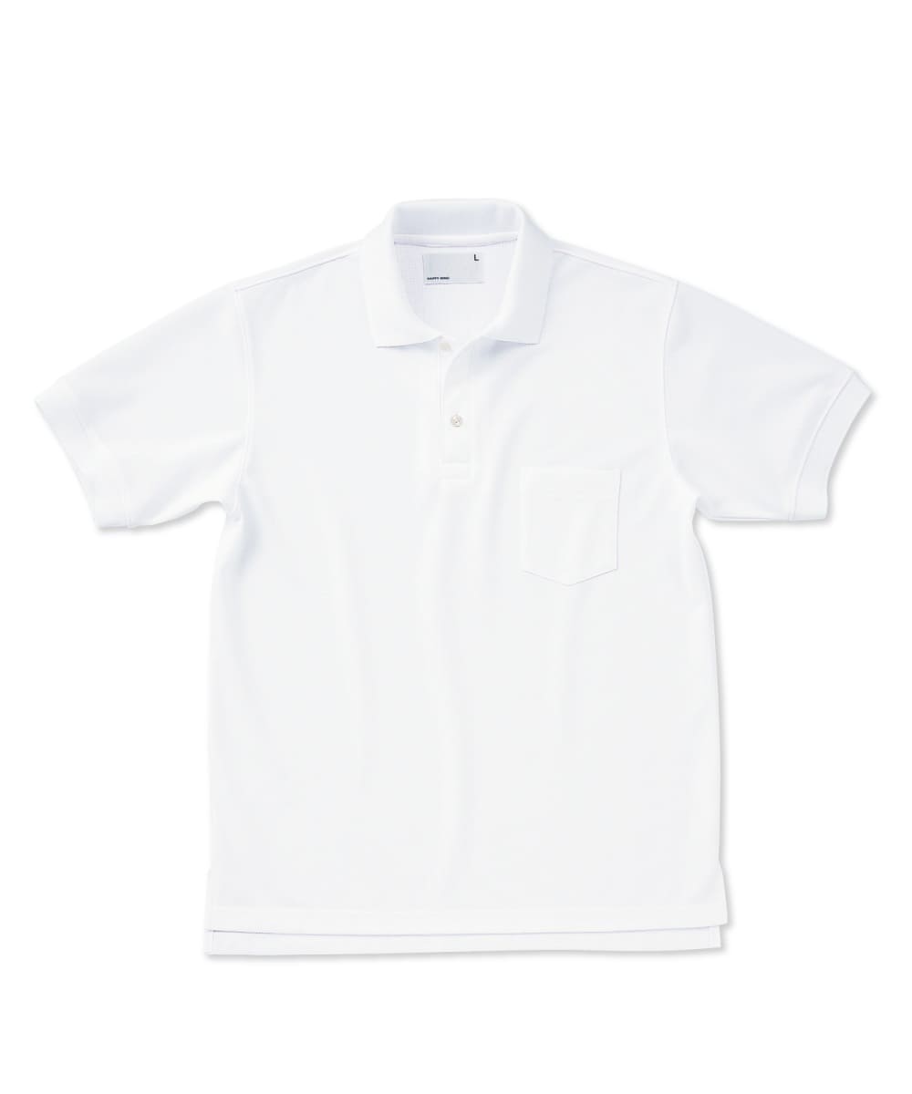 HAK313-01　男女兼用半袖ポロシャツ　ホワイト