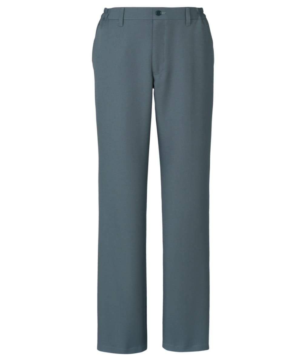 HAP105-17　メンズノータックパンツ／脇ゴム　チャコール