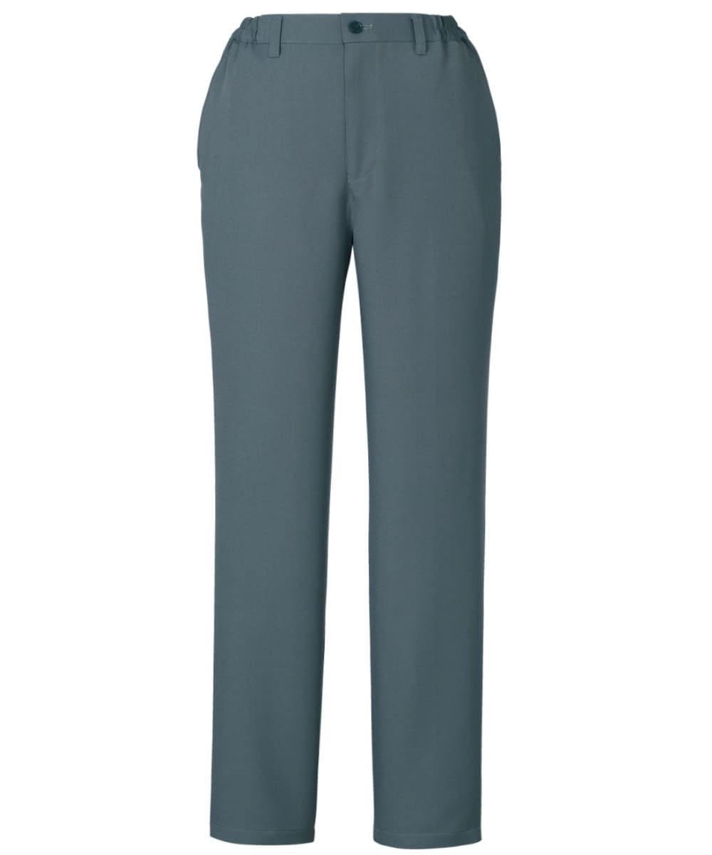 HAP205-17　レディースノータックパンツ／脇ゴム　チャコール