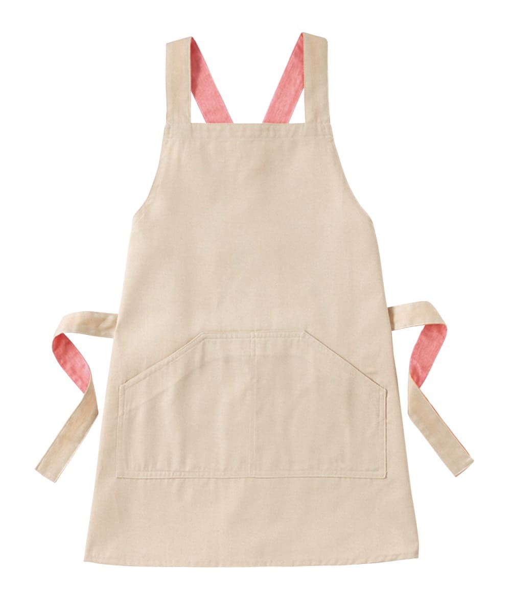 PA300-11　男女兼用ショートエプロン　ベージュ