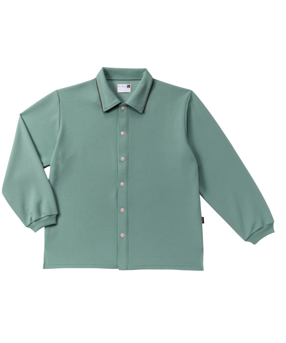 PJ001-56　男女兼用ニットジャケット　モスグリーン