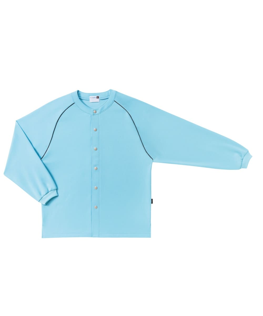 PJ003-31　男女兼用ニットジャケット　サックス