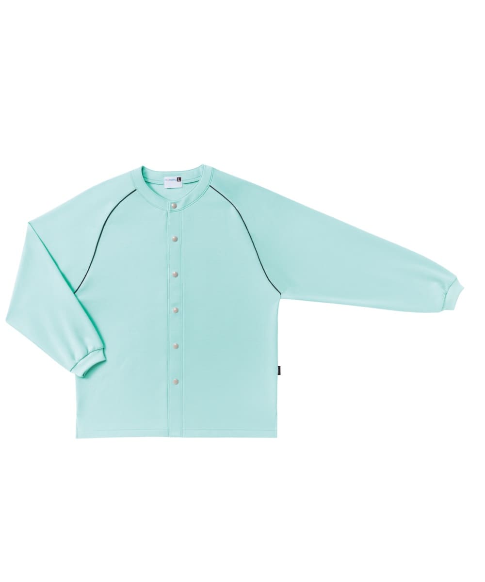 PJ003-43　男女兼用ニットジャケット　ミントグリーン