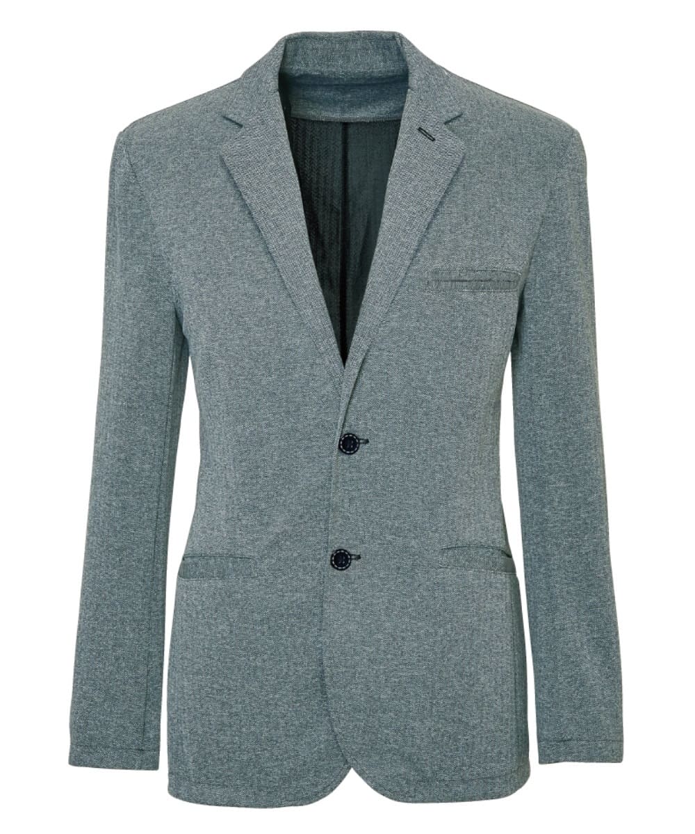 PJ101-05　メンズニットジャケット　グレー杢