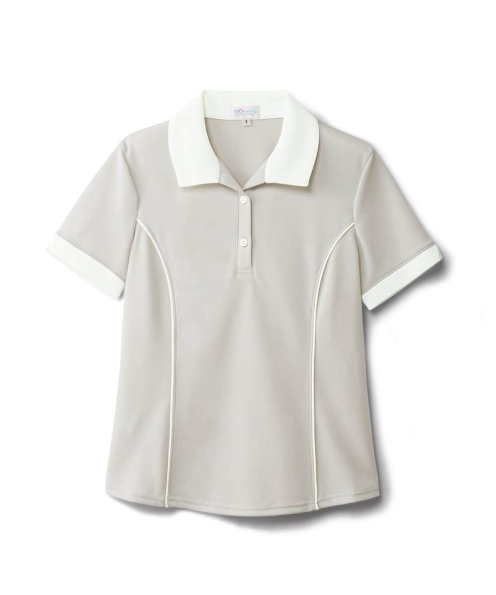 PK211-04　レディース半袖シャツ　グレー