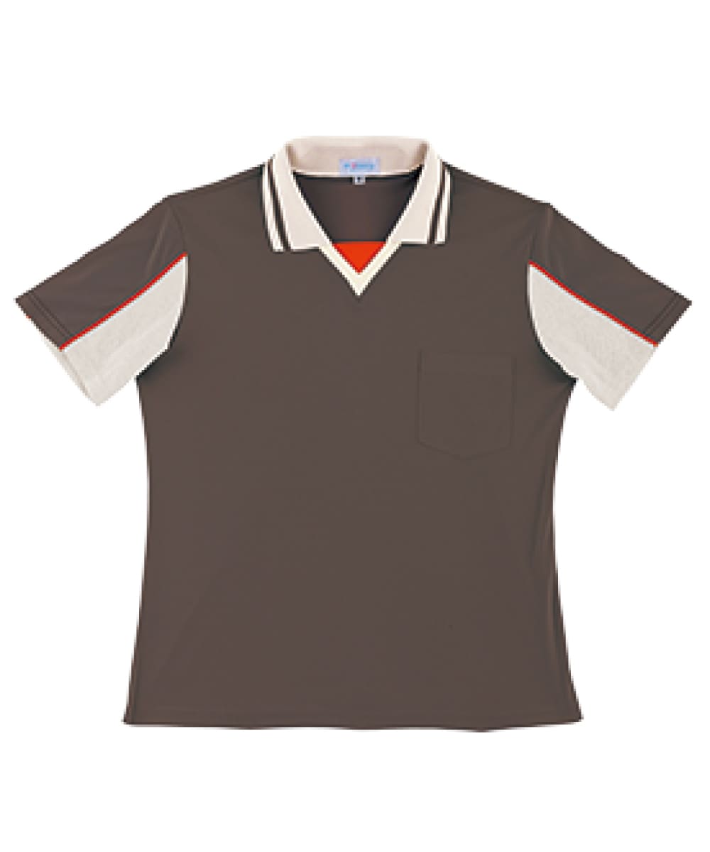 PK255-17　レディース半袖ポロシャツ　チャコール