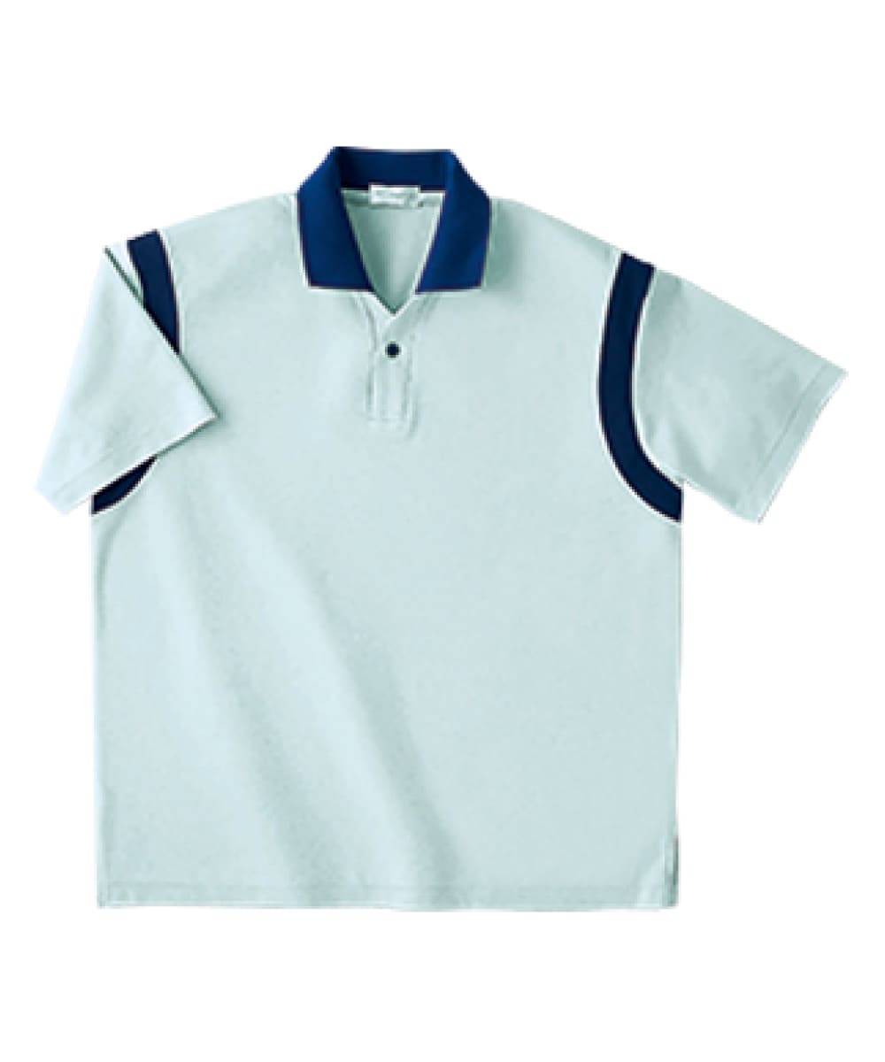 PK332-39　男女兼用半袖メッシュポロシャツ　ネイビー