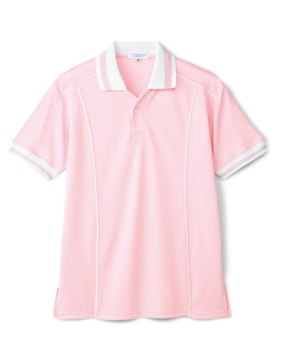 PK351-71　男女兼用半袖ポロシャツ　ピンク