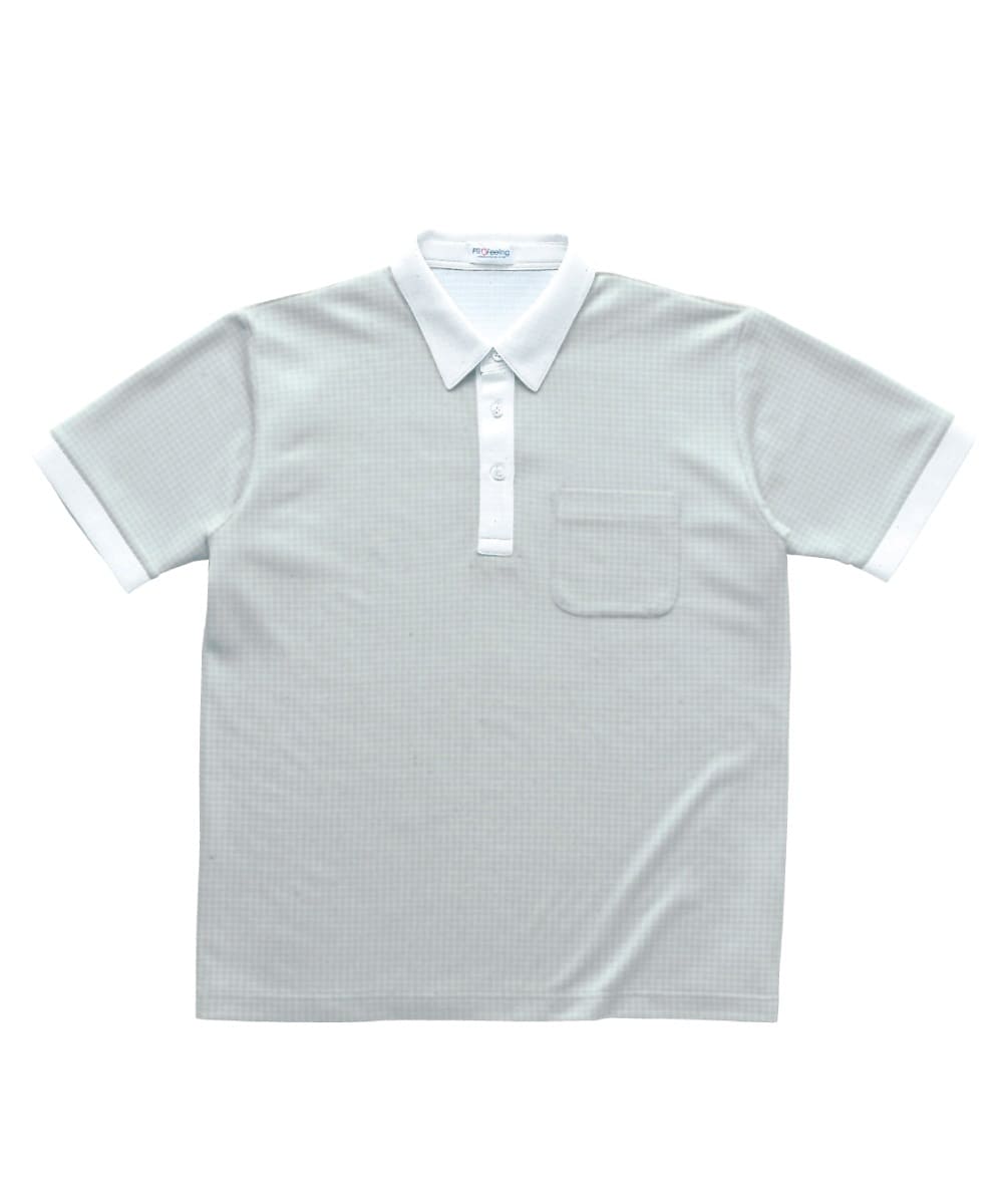 PK352-03　男女兼用半袖ニットシャツ　グレー