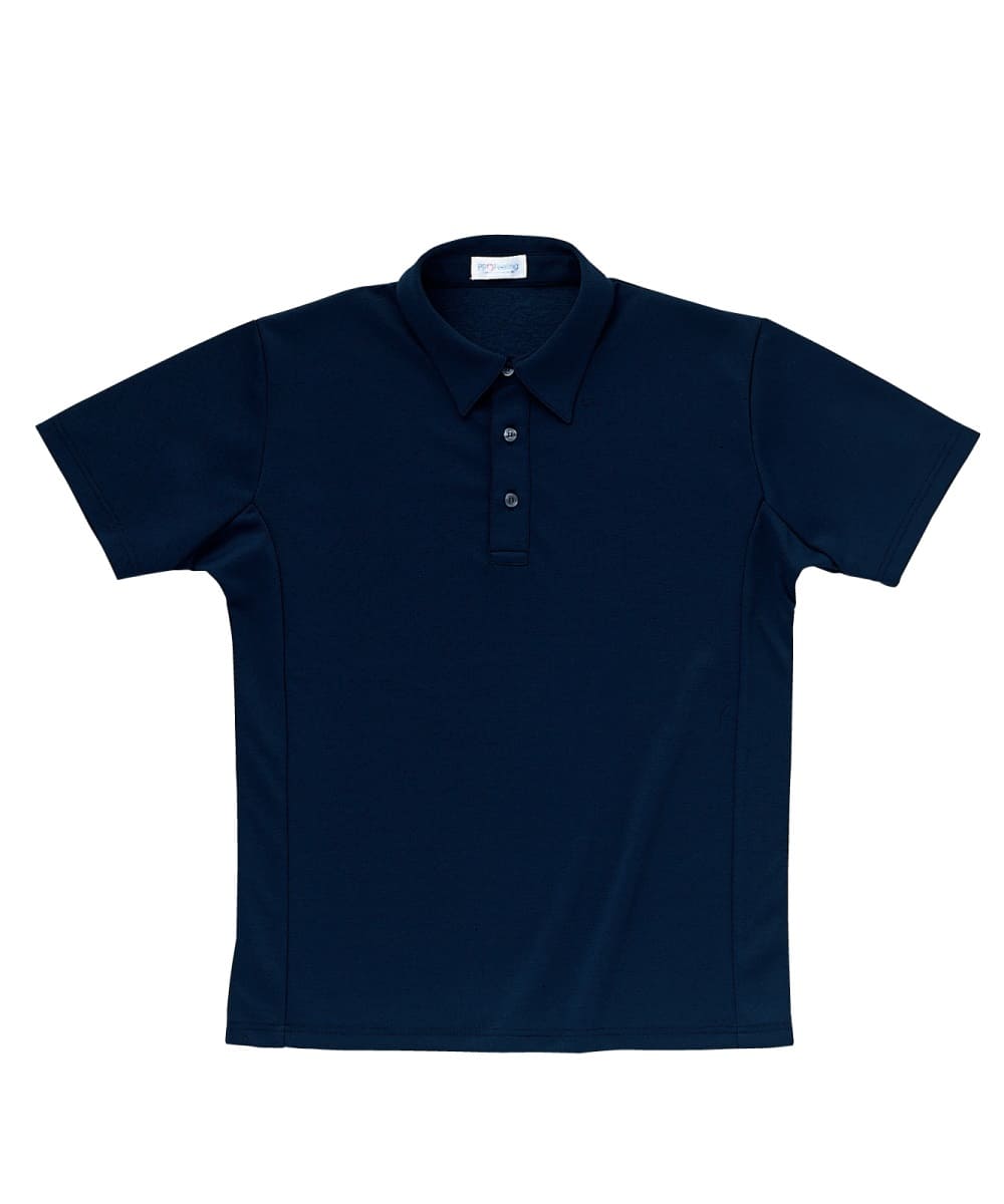 PK353-39　男女兼用マイクロメッシュ半袖シャツ　ネイビー