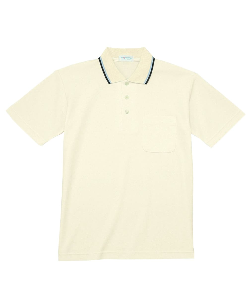 PK359-02　男女兼用半袖ポロシャツ　アイボリー