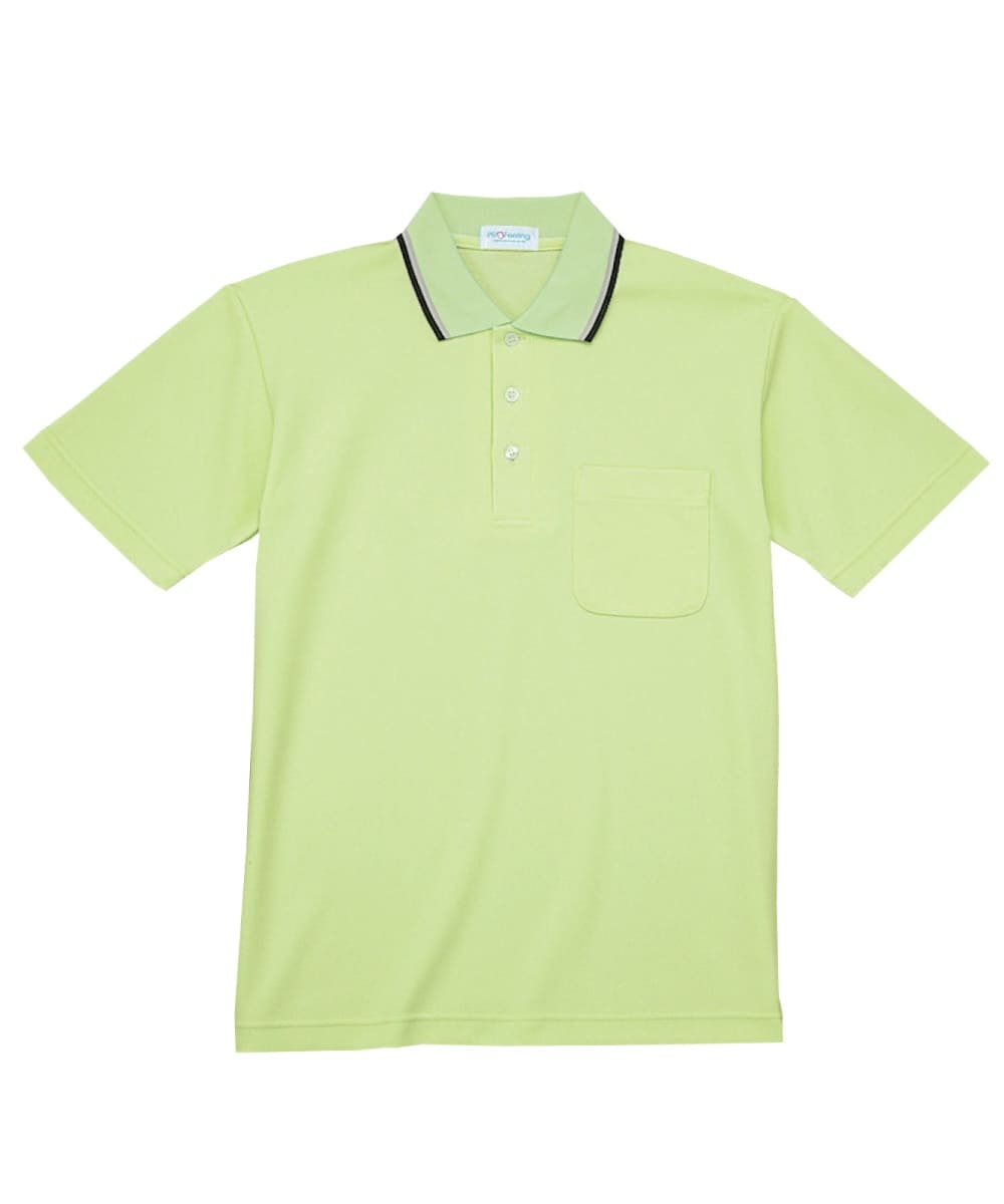 PK359-53　男女兼用半袖ポロシャツ　ライトグリーン