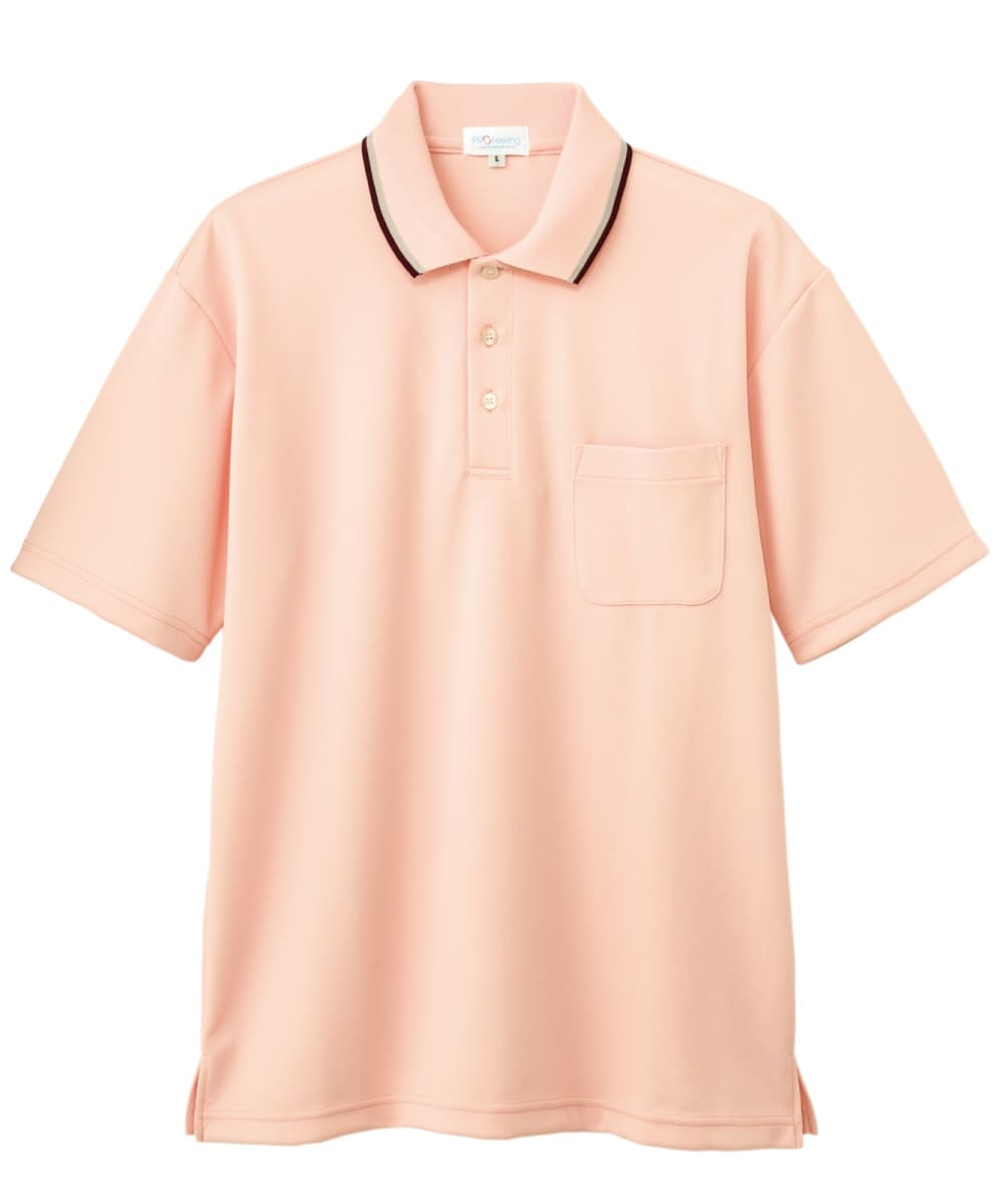 PK359-73　男女兼用半袖ポロシャツ　ピンク