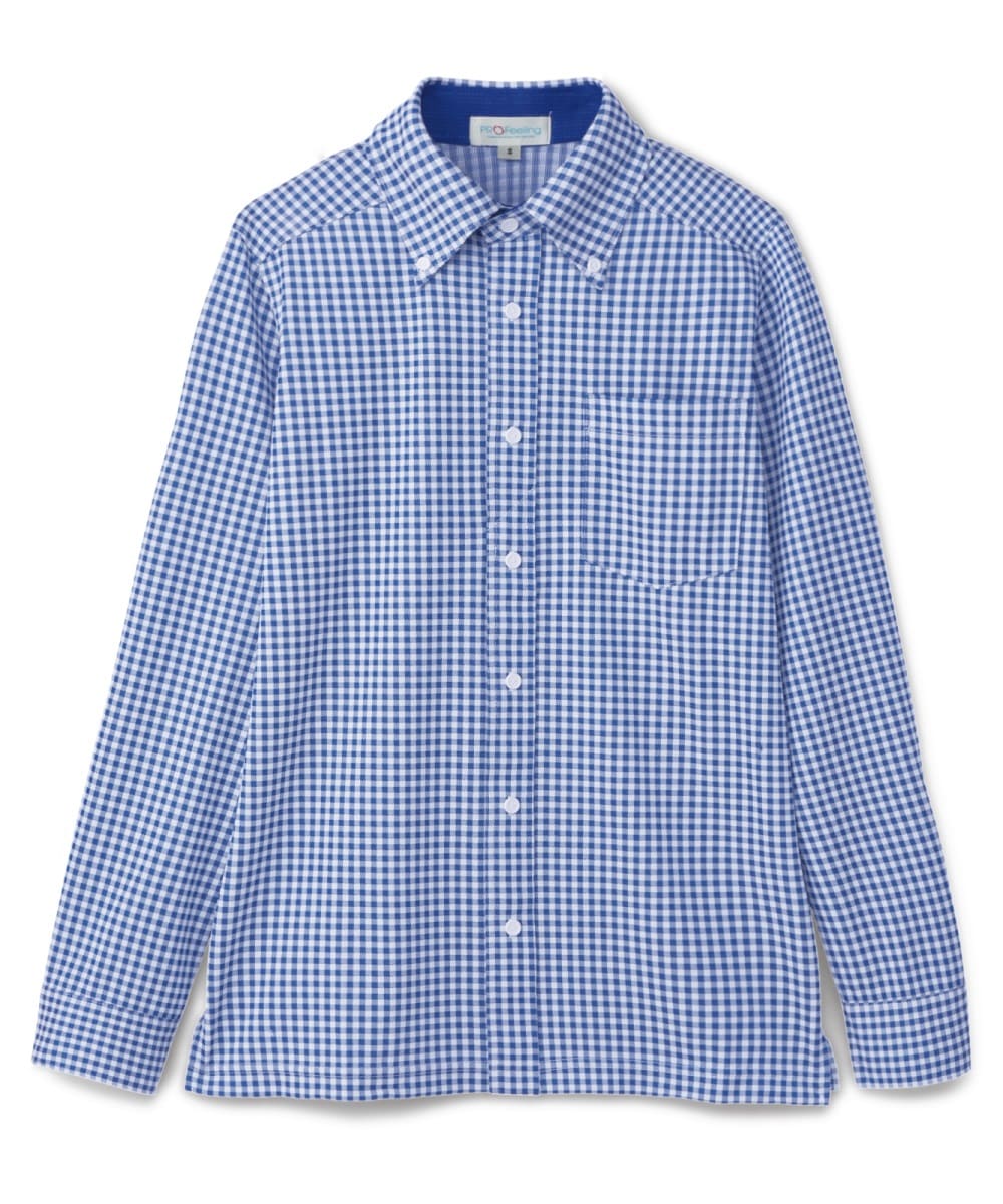 PK366-35　男女兼用長袖Ｙ’ｓニットシャツ　ブルー