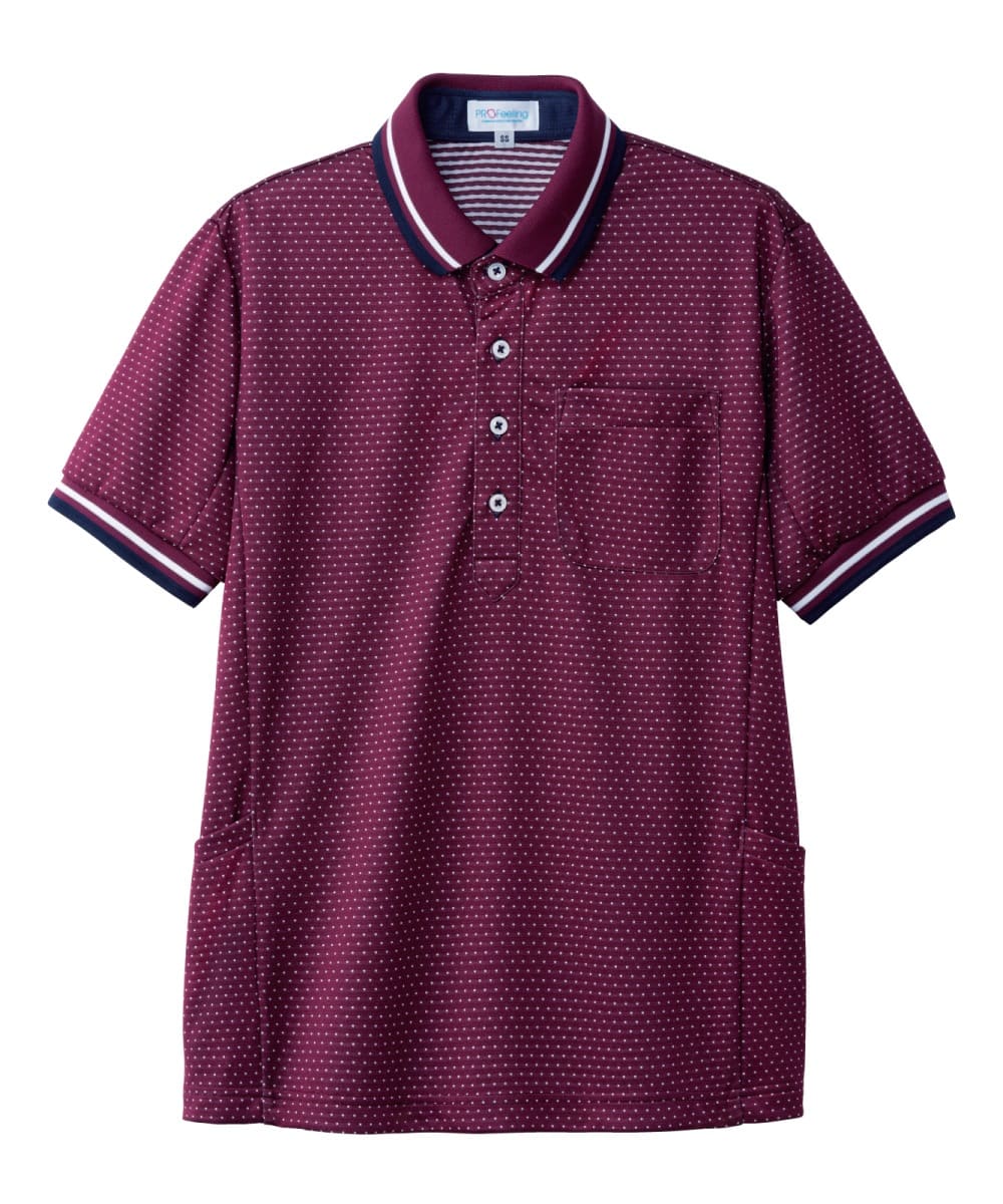 PK374-79　男女兼用半袖ポロシャツ　サンライズワイン