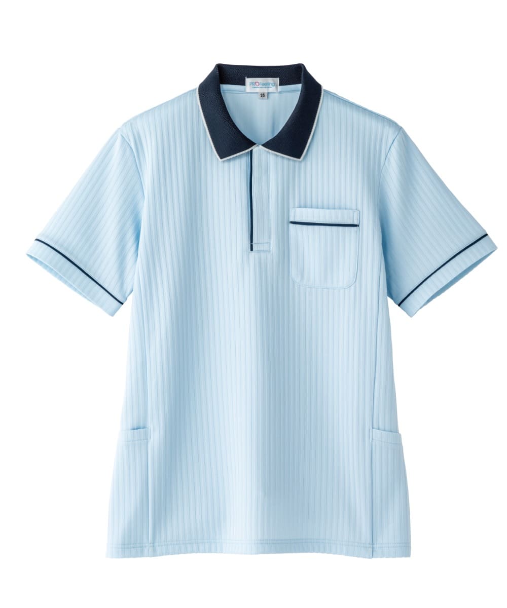 PK395-31　男女兼用半袖ポロシャツ　サックス