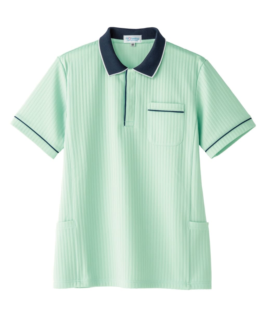 PK395-41　男女兼用半袖ポロシャツ　ミントグリーン