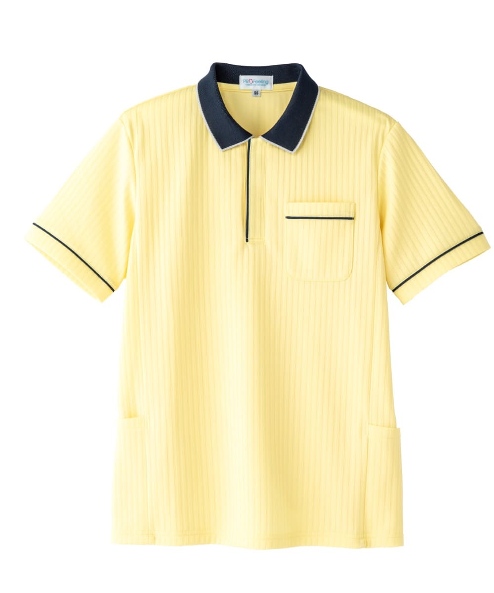 PK395-63　男女兼用半袖ポロシャツ　レモンイエロー