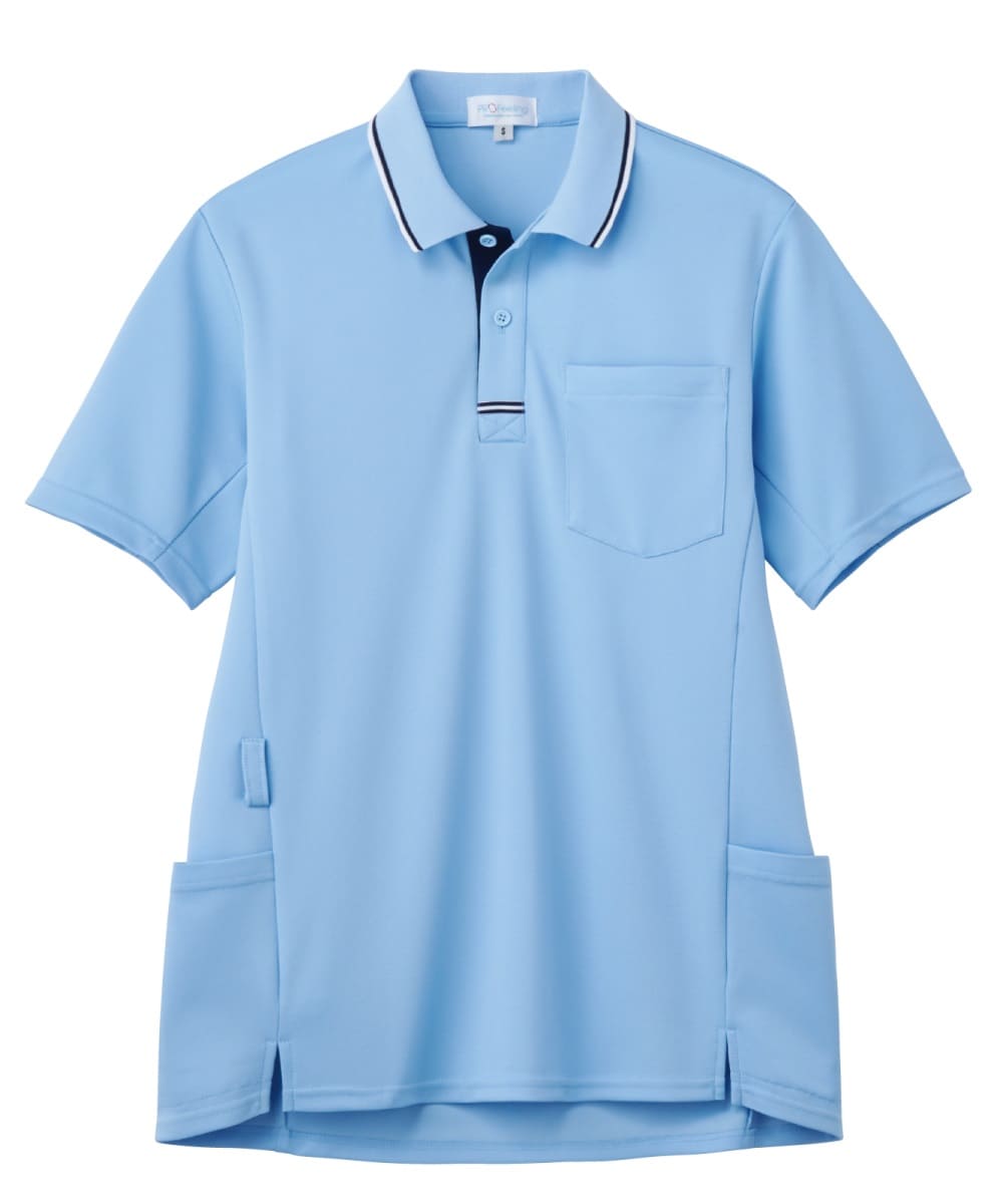 PK397-31　男女兼用半袖ポロシャツ　サックス