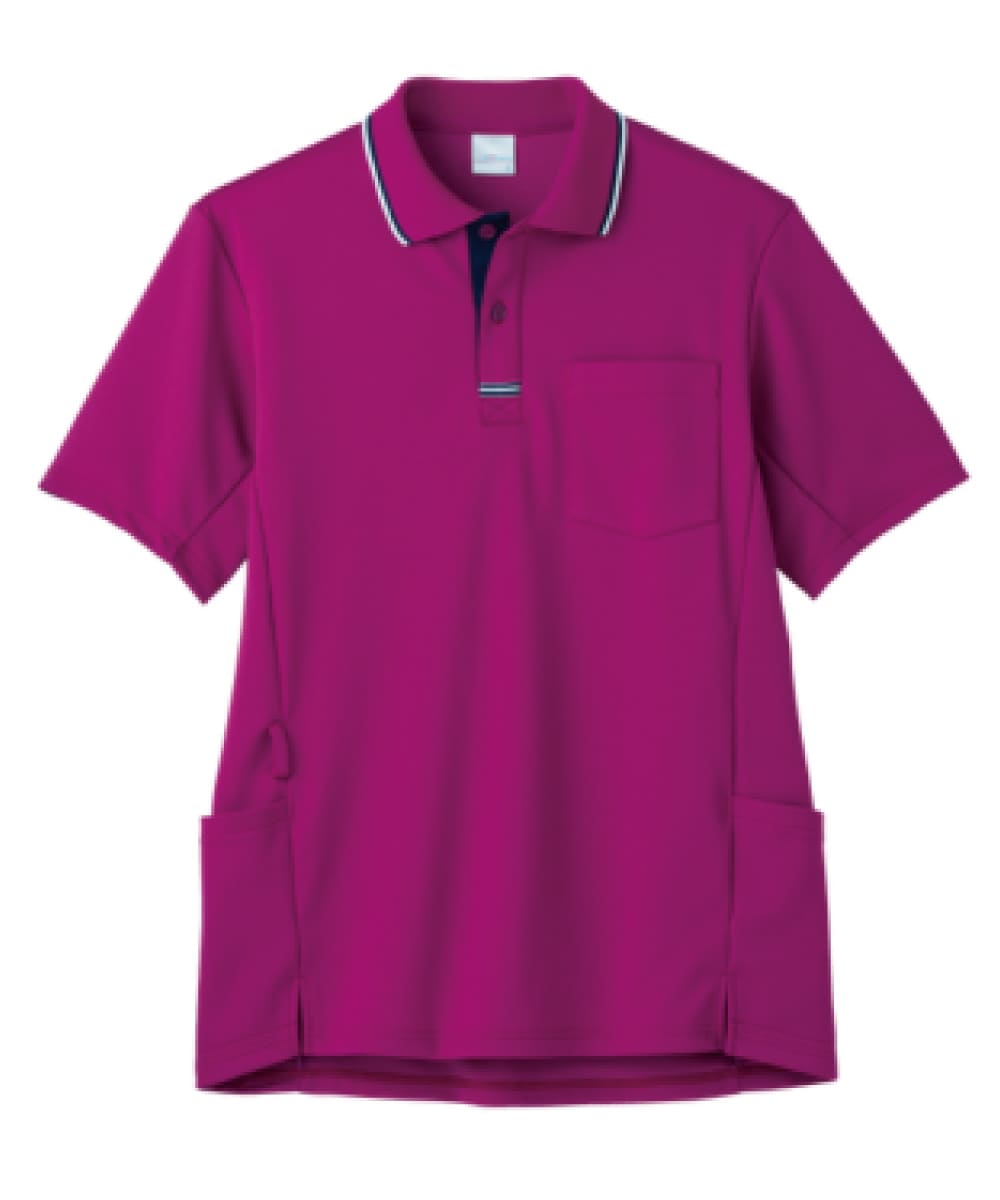 PK397-78　男女兼用半袖ポロシャツ　ラズベリーレッド