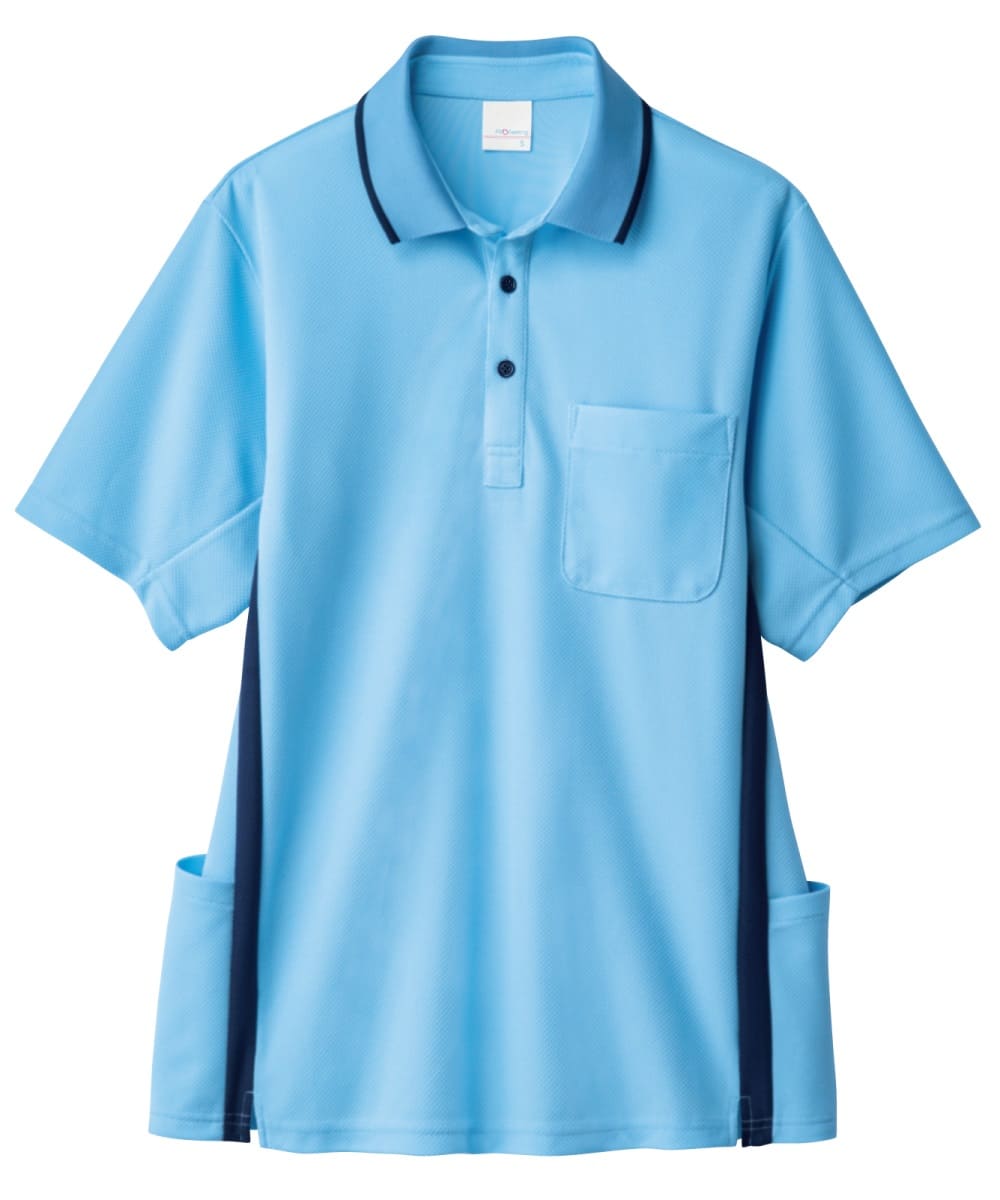 PK398-31　男女兼用半袖ポロシャツ　ライトブルー