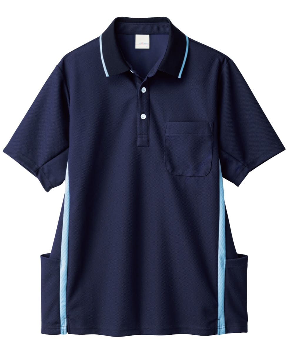 PK398-39　男女兼用半袖ポロシャツ　ネイビー