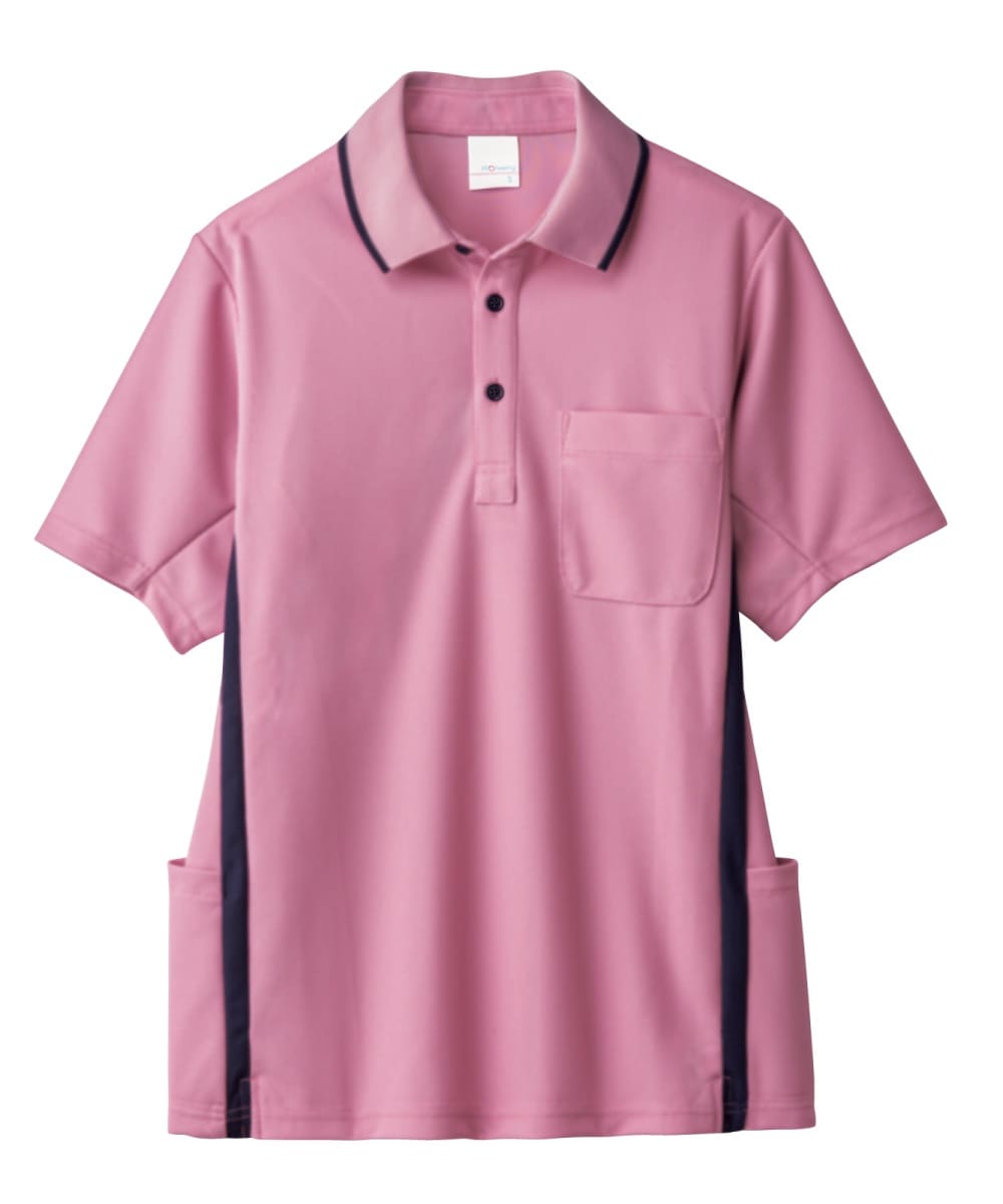PK398-71　男女兼用半袖ポロシャツ　ライトピンク