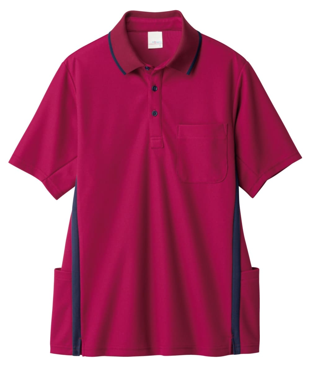 PK398-79　男女兼用半袖ポロシャツ　ボルドー