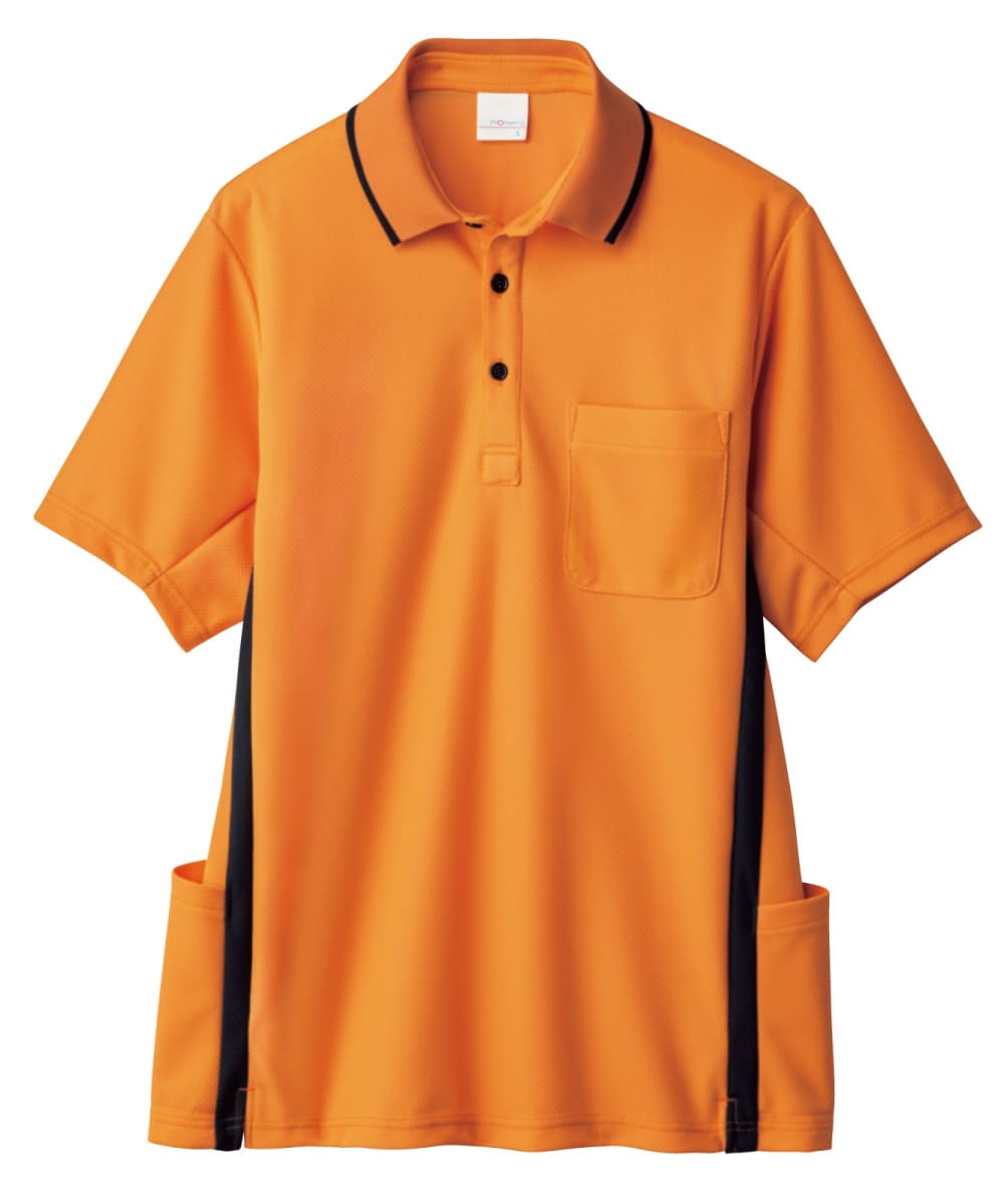 PK398-85　男女兼用半袖ポロシャツ　ライトオレンジ