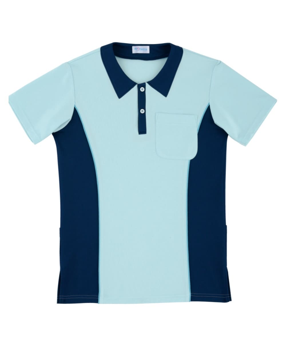 PT310-31　男女兼用ヘンリーネックニットシャツ　サックス