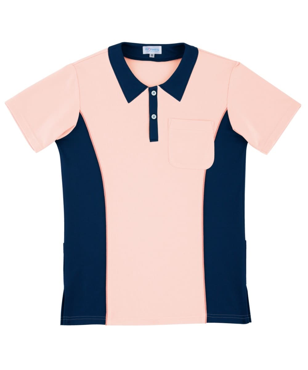 PT310-73　男女兼用ヘンリーネックニットシャツ　ピンク