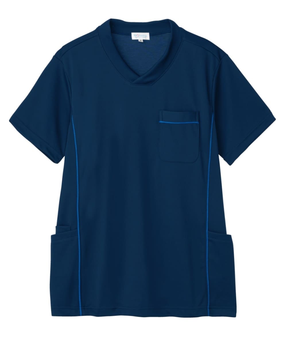 PT318-39　男女兼用ニットスクラブ　ネイビー