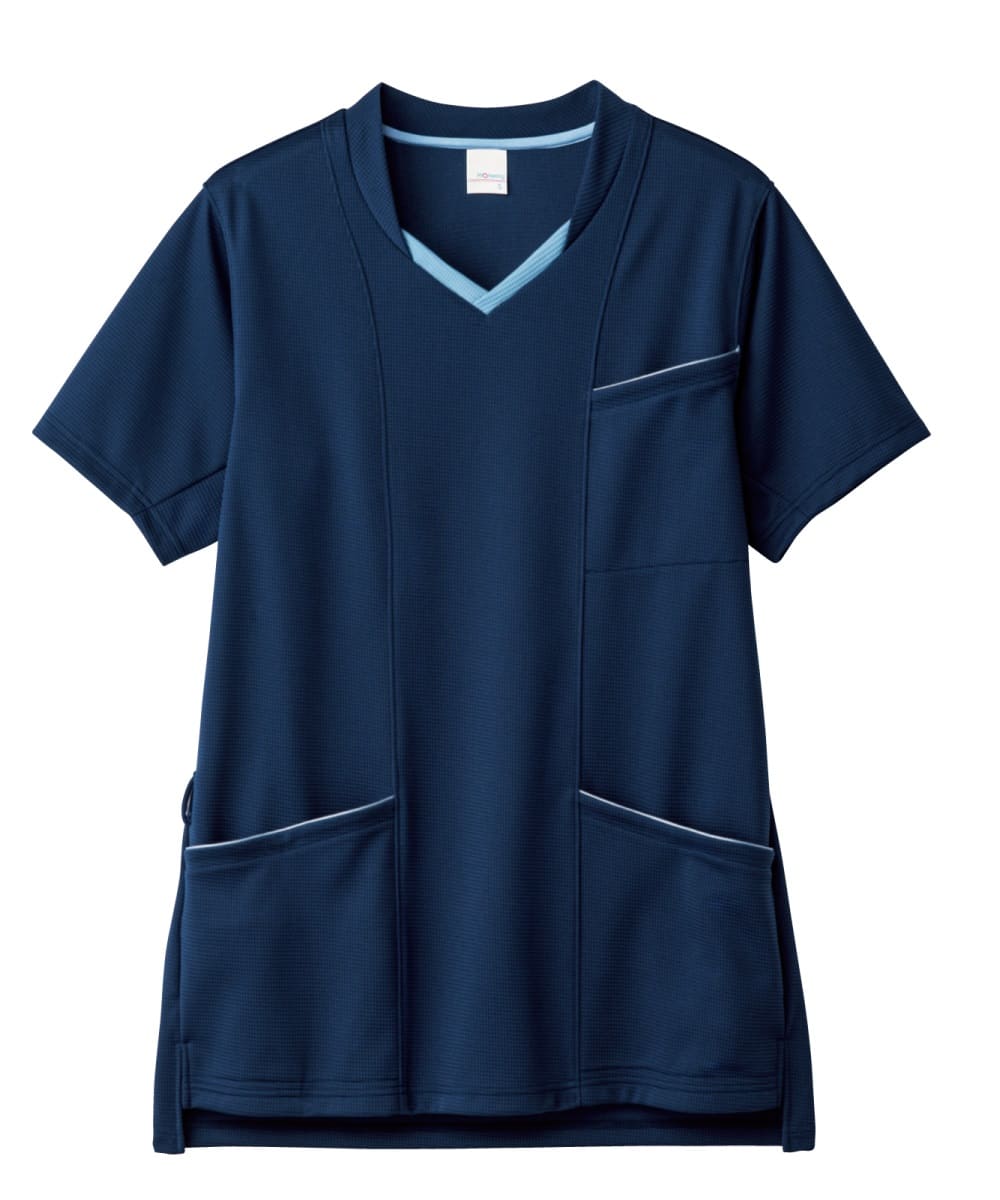 PT333-39　男女兼用ニットスクラブ　アイアンブルー