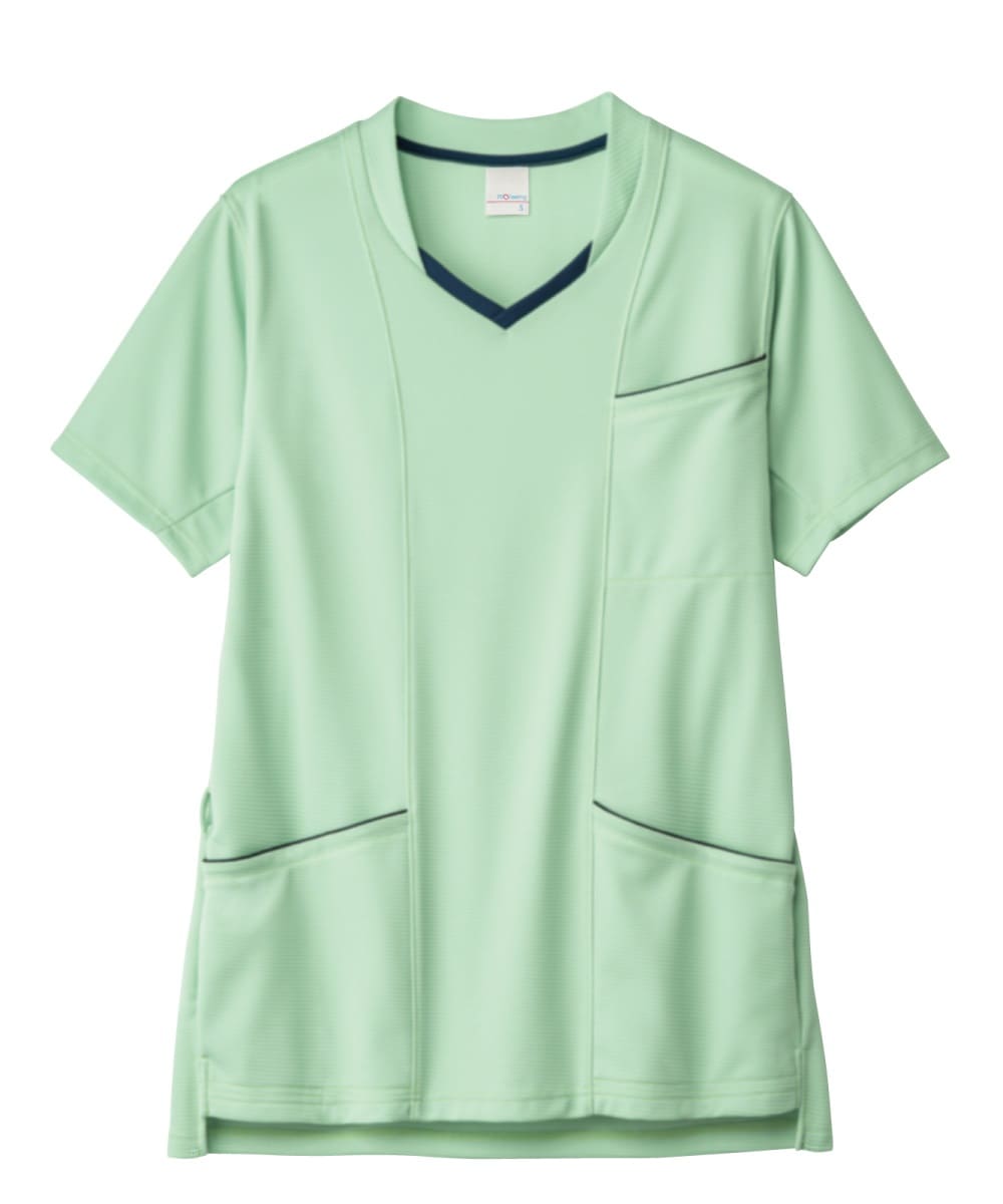 PT333-53　男女兼用ニットスクラブ　スモーキーグリーン