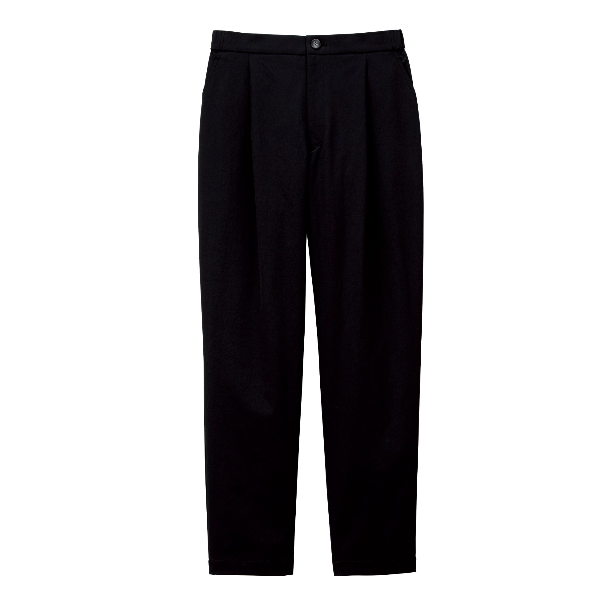 HAK009-10　男女兼用テーパードパンツ　スノーブラック