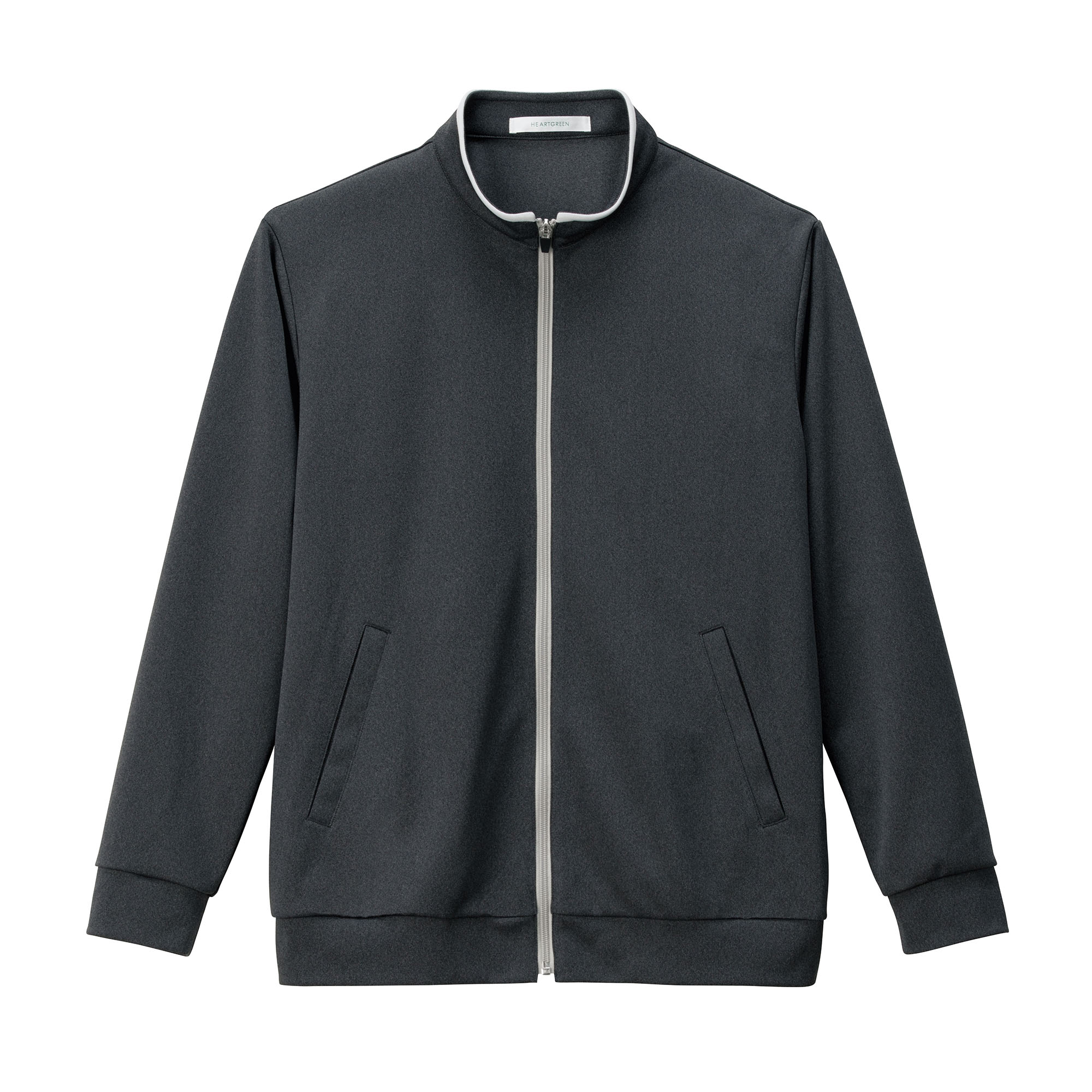 HAU001-5　男女兼用ニットジャケット　ナチュラルストーン