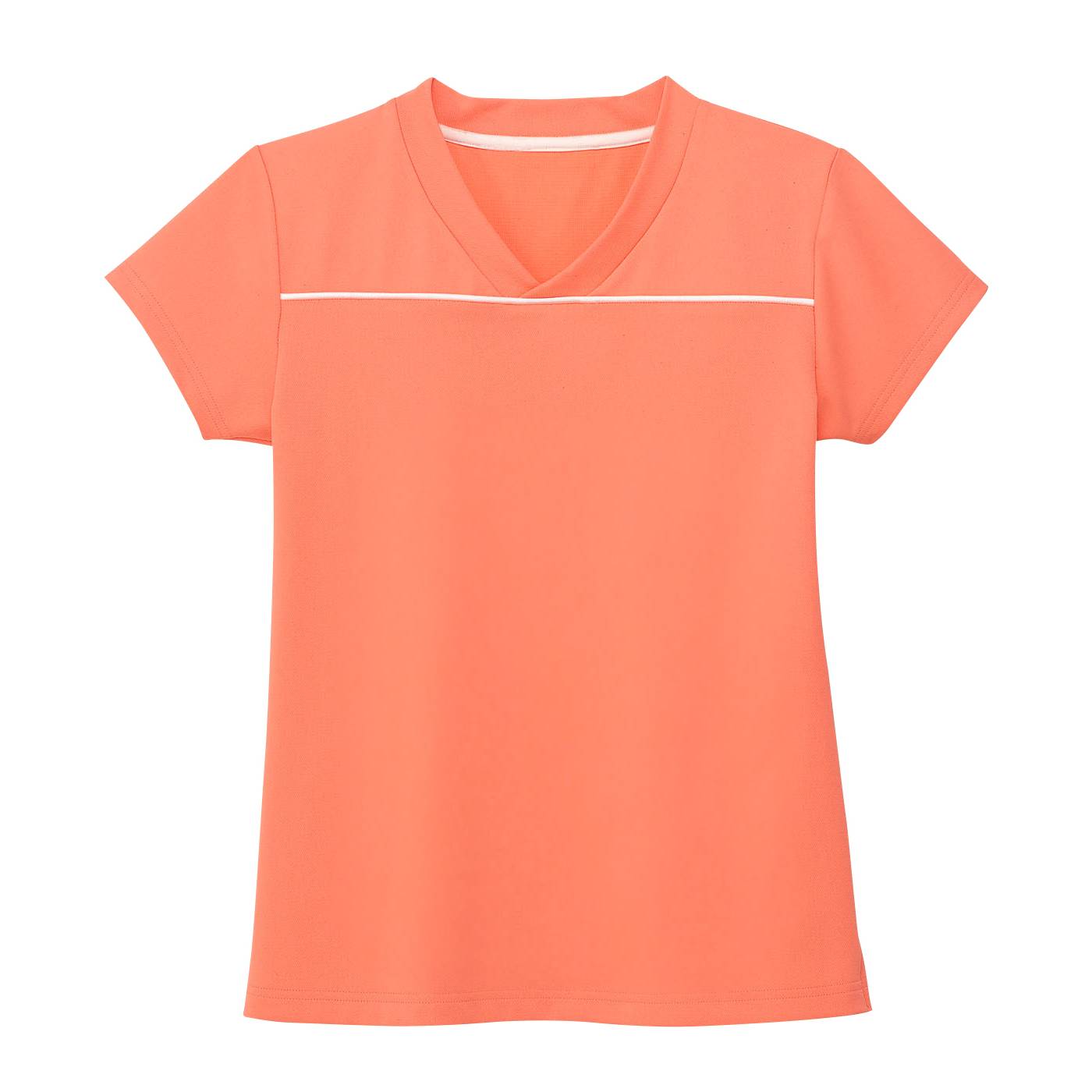 HM1589-14　男女兼用VネックTシャツ　マンゴーオレンジ