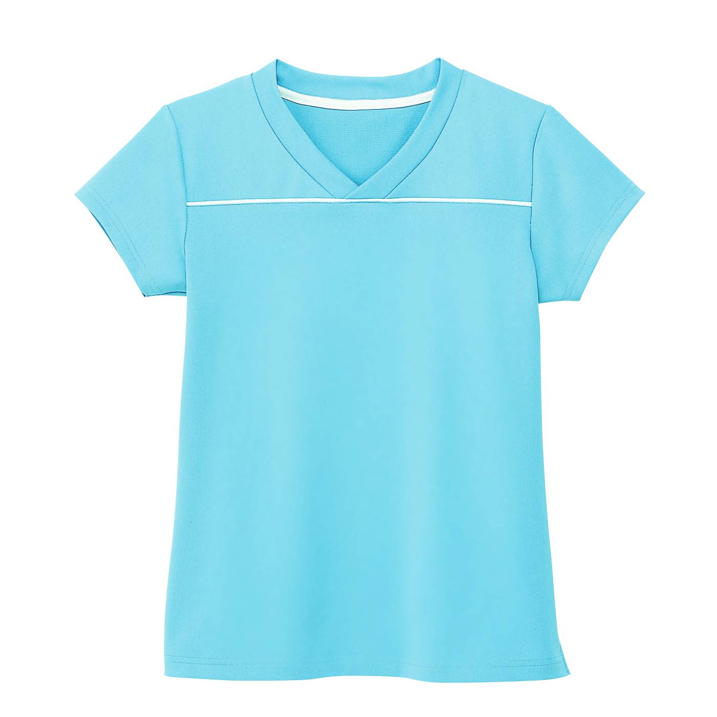 HM1589-6　男女兼用VネックTシャツ　ソーダ