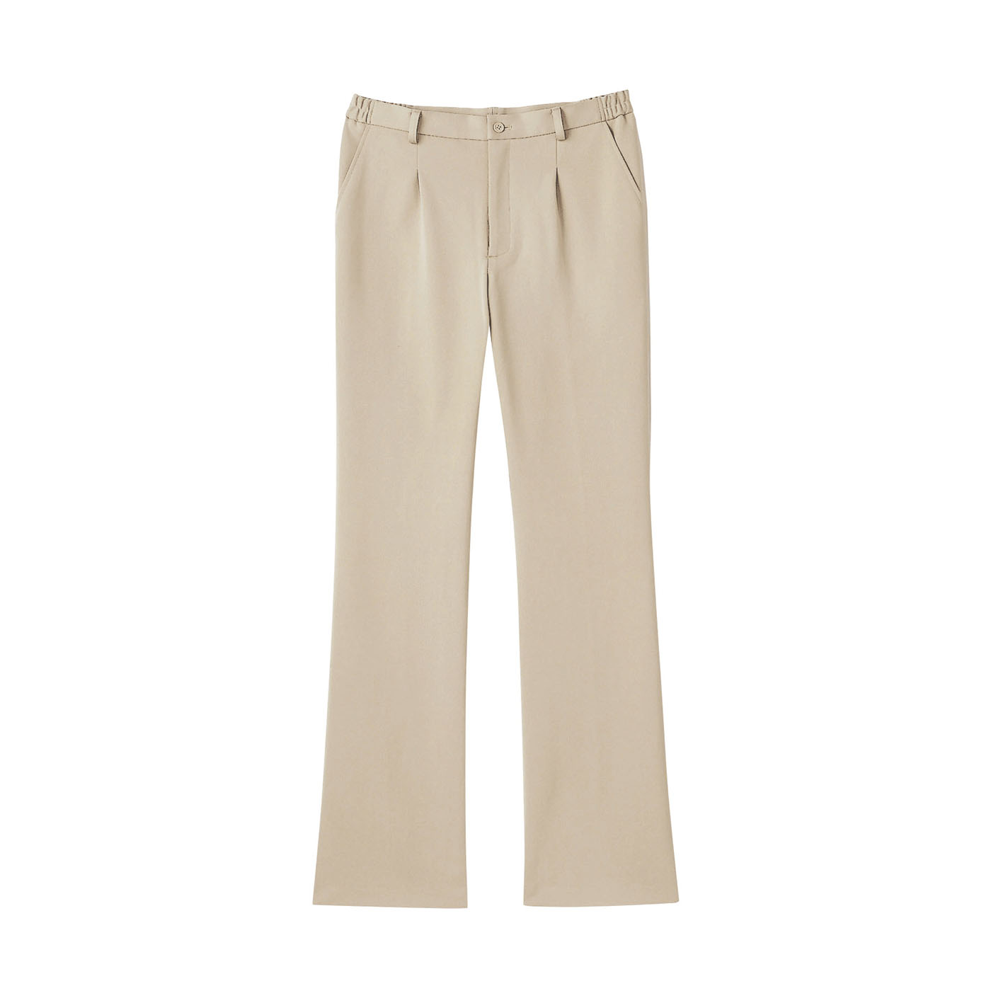 HM1785-8　男女兼用ニットストレートパンツ　カフェオレ