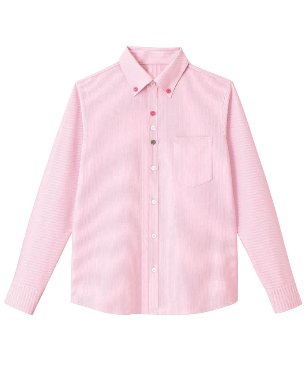 【キャンペーン商品】HM2418-9　男女兼用長袖ニットシャツ　さくら