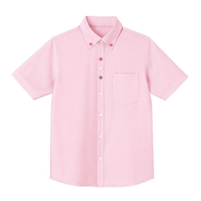 HM2419-9　男女兼用半袖ニットシャツ　さくら