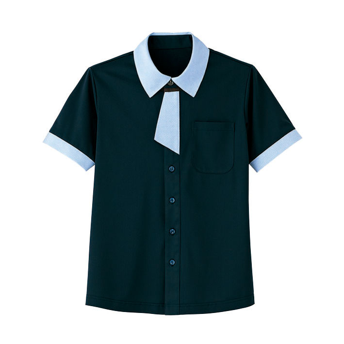 HM2629-2　男女兼用半袖ニットシャツ　夜風