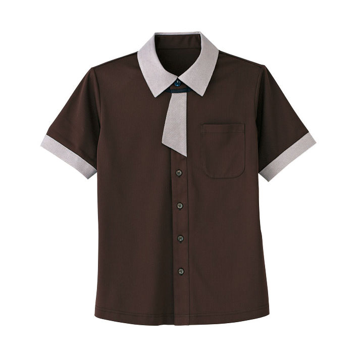 HM2629-3　男女兼用半袖ニットシャツ　大地