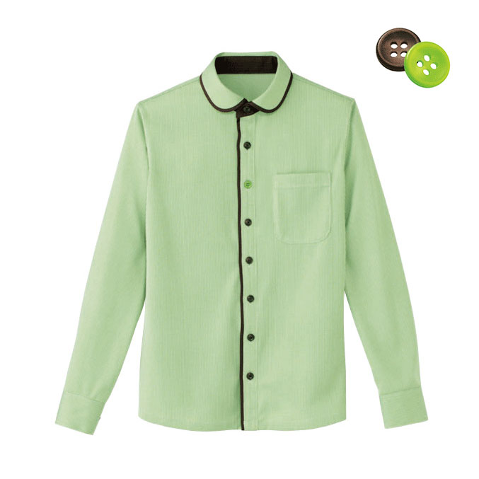 HM2658-4　男女兼用長袖ニットシャツ　野原