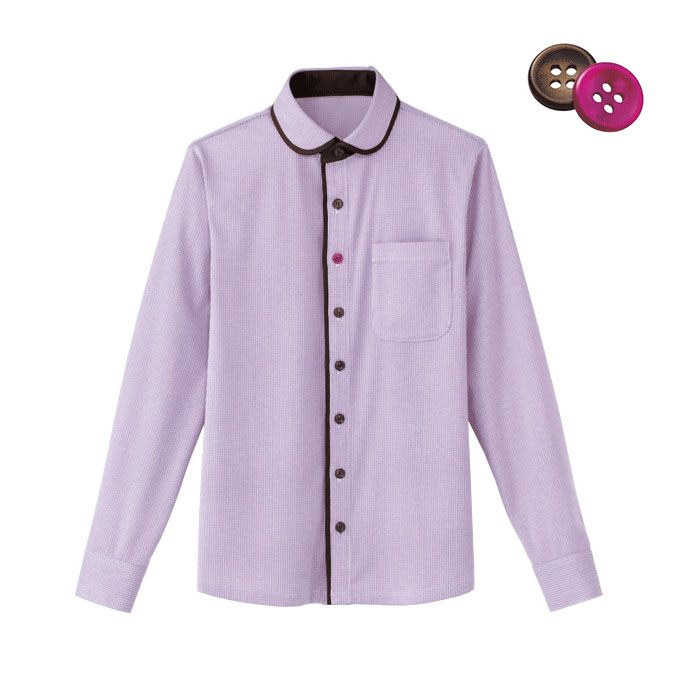 HM2658-7　男女兼用長袖ニットシャツ　ぶどう畑