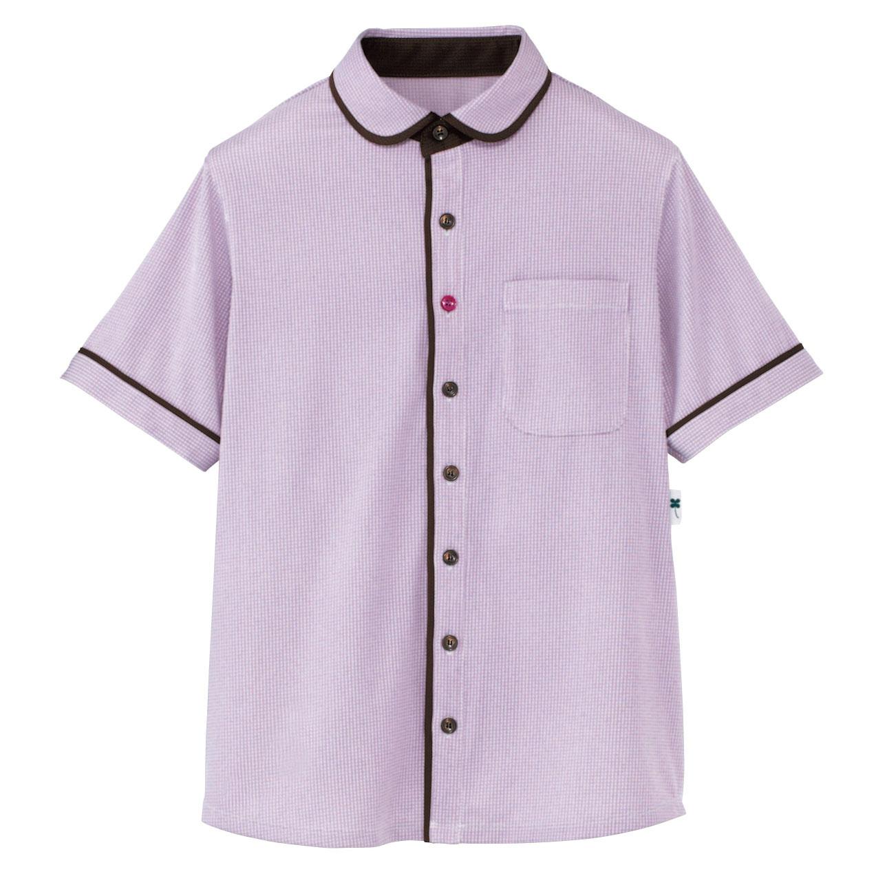 HM2659-7　男女兼用半袖ニットシャツ　ぶどう畑