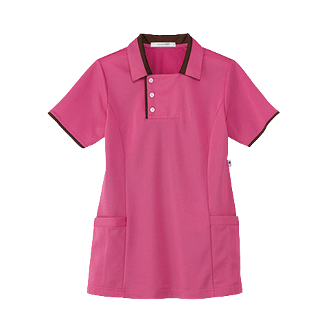 HM2829-9　男女兼用半袖ロングポロシャツ　バラ園