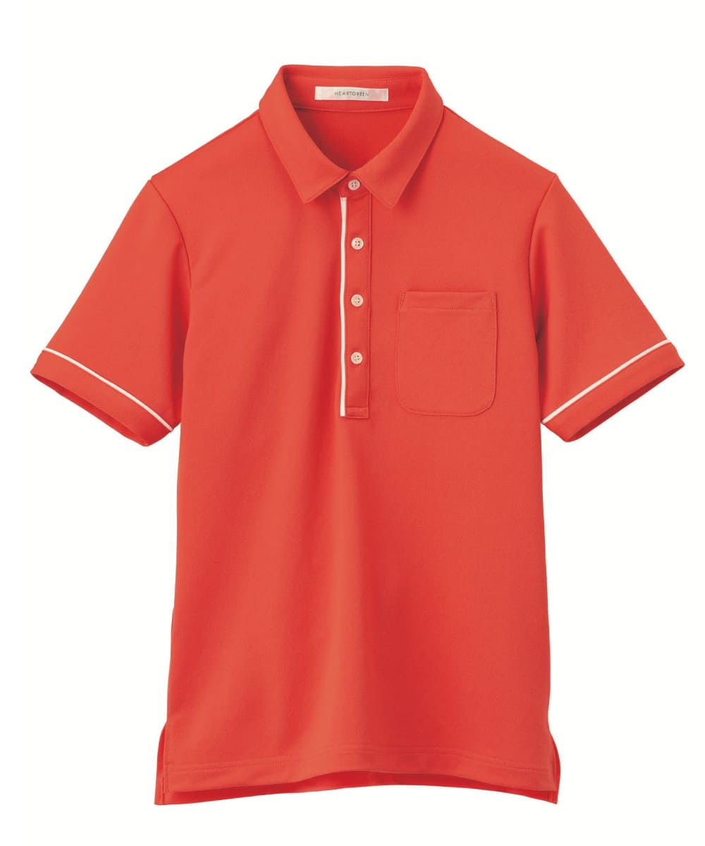 【キャンペーン商品】HSP003-29　男女兼用半袖ポロシャツ　コーラルピンク