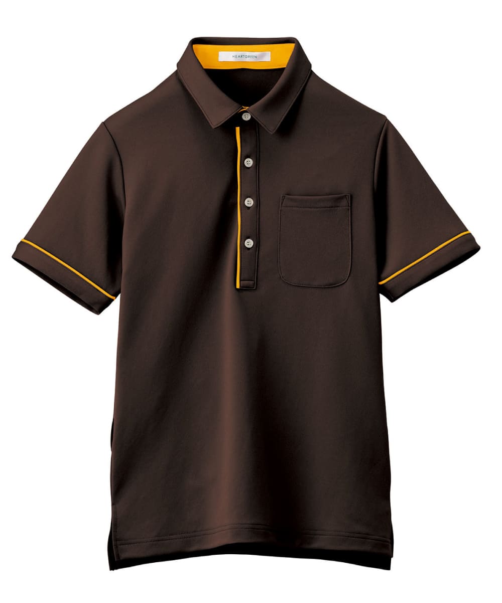 【キャンペーン商品】HSP003-3　男女兼用半袖ポロシャツ　アースブラウン