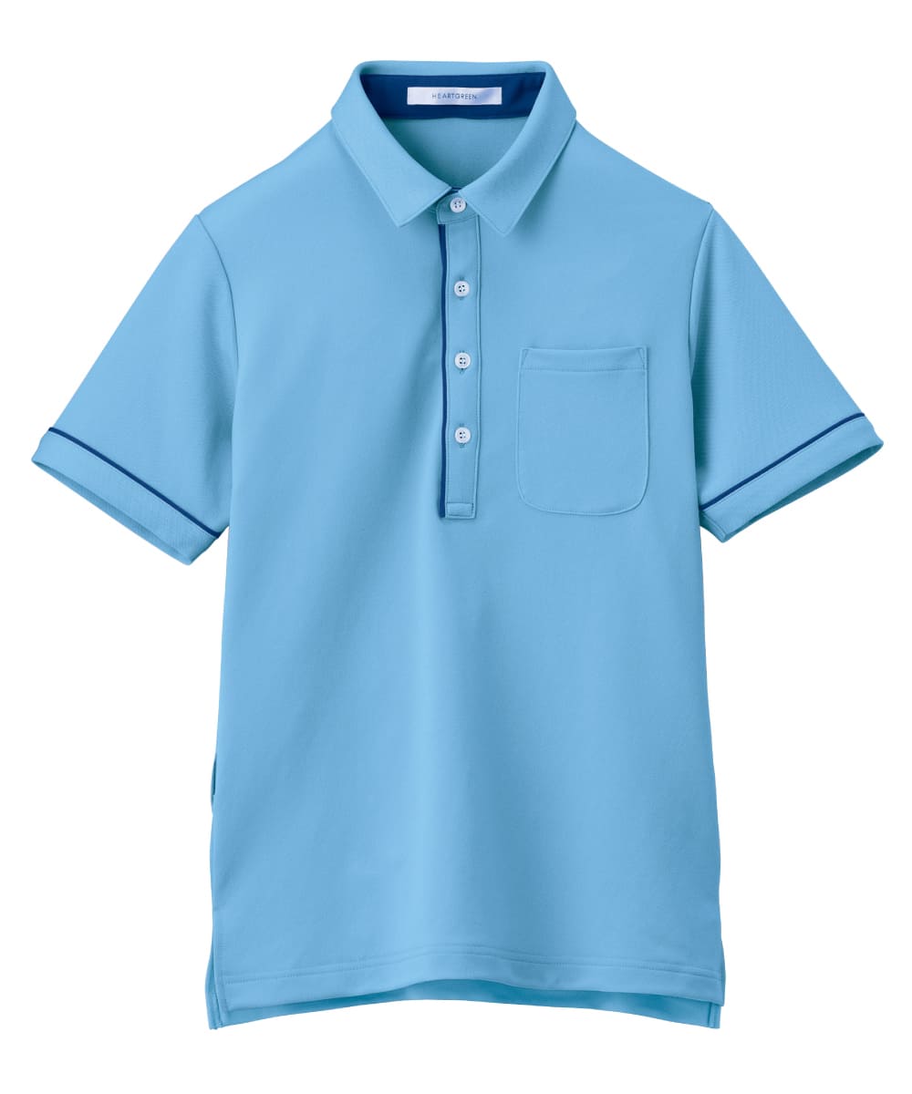 【キャンペーン商品】HSP003-6　男女兼用半袖ポロシャツ　クリアスカイ